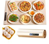 MYFTNP Tapis Chauffant Électrique 300 W, Plaque Chauffante Portable en Silicone, Contrôle De La Température : 40-100 °C, Chauffe Rapide en 10 Secondes, Minuterie : 3 h, Idéal pour Réchauffer Plats