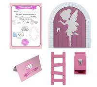 Myfuturshop Charmante porte magique de la fée des dents - Set complet avec boîte à dents, échelle et 4 certificats de dents irréprochables. Version italienne.