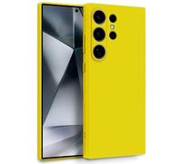 MyGadget Case pour Samsung Galaxy S25 Ultra - Coque de téléphone Portable à Deux Couches avec Protection d'appareil Photo - Housse avec Doublure intérieure et extérieur en Silicone - Jaune