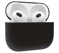 MyGadget Coque Compatible avec Apple AirPods 3e Génération - Boîtier Silicone Case Slim & Anti Choc - Etui Skin Protection Poussière - Housse Noir