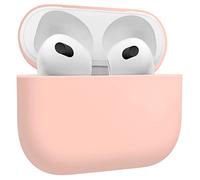 MyGadget Coque Compatible avec Apple AirPods 3e Génération - Boîtier Silicone Case Slim & Anti Choc - Etui Skin Protection Poussière - Housse Rose