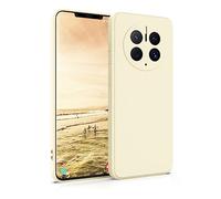 MyGadget Coque pour Huawei Mate 50 Pro - Case TPU Souple & Soft - Cover Protection Extra Fine & Légère - Étui Coloré Anti Choc et Rayures - Crème