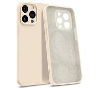 MyGadget Coque pour iPhone 14 Pro Max [ Quadruple Protection ] - Case Rigide avec Doublure Microfibre - Cover Beige