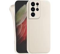 MyGadget Coque pour Samsung Galaxy S21 Ultra - Case TPU Souple & Soft - Cover Protection Extra Fine & Légère - Étui Coloré Anti Choc et Rayures - Crème