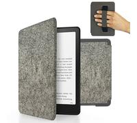 MyGadget Housse en Feutre pour Kindle Paperwhite 12ème génération [2024 - SA569P - 7 Pouces] avec dragonne et Mise en Veille Automatique | Fonction réveil - étui à Rabat en Gris Clair