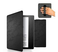 MyGadget Housse pour Amazon Kindle Oasis 10e Génération dès 2019 | 9e Génération 2017 - Etui Simili Cuir - Flip Case avec Poignée élastique - Cover Noir
