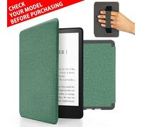 MyGadget Housse pour Kindle 11ème Génération (modèle 2022-6 Pouces) - Etui Nylon avec Poignée Élastique - Flip Case en Tissu - Cover Turquoise