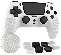 MyGadget Housse Silicone Compatible avec Manette PS5 - INCL. 8 Capuchons pour Joysticks (Petits | Grands) - Coque pour PlayStation 5 Dualsense Wireless en Blanc