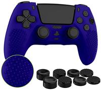 MyGadget Housse Silicone Compatible avec Manette PS5 - INCL. 8 Capuchons pour Joysticks (Petits | Grands) - Coque pour PlayStation 5 Dualsense Wireless en Violet