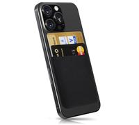 MyGadget Porte Cartes - Anti signaux RFID - Pochette adhésive élastique pour Smartphone & Coque - Wallet Universel pour Papiers & Fourre Tout - Etui Noir