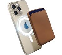 MyGadget Portefeuille Magnétique MagSafe [ Étui Magnétique N52 ] - Pochette en Cuir Synthétique pour jusqu'à 3 Cartes - Compatible avec Apple iPhone 16 | 15 | 14 | 13 | 12 Series - Marron Foncé
