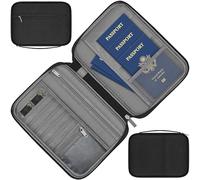 MyGadget Portefeuille Voyage [ pour 5 Passeports ] - Porte-Documents pour Monnaie | Cartes de crédit | SIM | Clés | Papiers | Livrets | Billets en Noir
