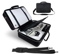 MyGadget Sac de Transport Compatible avec Sony PlayStation 5 Disk | Digital - Valise avec Bandoulière pour Console | Manettes | Casque | Accessoires - Noir