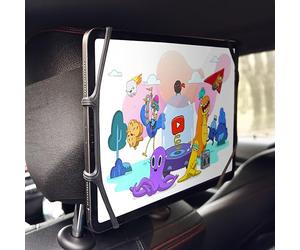 MyGadget Support Tablette pour appuie-tête de Voiture - Universel pour Tablets de 7 à 11 Pouces - Holder pour iPad, Kindle Fire - Noir
