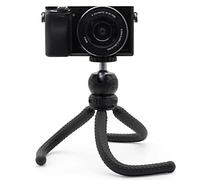 MyGadget Trépied pour Appareil Photo - Stand Stabilisateur Ultra Flexible - Pod Universel Voyage avec rotule pour Canon, Nokia, Sony - Noir