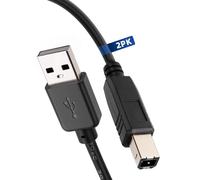 Mygatti 1.5m Lot de 2 Câbles Imprimante USB 2.0, Cordon Type A Mâle vers Type B Mâle 480 Mbps Haute Vitesse, Compatible Imprimantes HP, Canon, Epson, Lexmark, Brother, Xerox,Dispositifs MIDI
