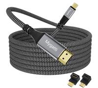 Mygatti 1 Mètre Câble USB C vers HDMI 4K,Type-C vers HDMI UHD,Connecteur Plaqué or, Câble Tressé en nylon,Compatible avec Thunderbolt 4/3, pour iPhone 15 série, MacBook Pro/Air, iPad Pro/Air, etc.