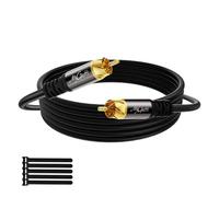 Mygatti 1m Câble de Subwoofer,Câble RCA Coaxial Numérique,Connecteurs Plaqués or,Caisson de Basses,Récepteurs AV,Amplificateur,Home Cinéma,Système Audio,avec 5 attaches de câble