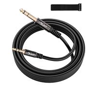 Mygatti 7.5m Câble Audio jack 6,35mm vers 3,5mm, TRS Stéréo Aux Mâle vers Mâle, Compatible avec Smartphone, Tablette, Amplificateur, Guitare, Piano, Mixeurs, Chaîne HiFi etc +5 attaches de câble