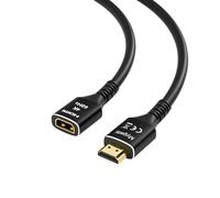 Mygatti Câble d'extension HDMI 2.0 (10 Mètres), HDMI mâle vers femelle,4K @ 60 Hz, câble HDMI, extendeur HDMI, compatible avec clé TV, HDTV, PS5, PS4, Xbox, Full HD, 3D, ARC, HDR - Noir