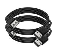 Mygatti Câble Rallonge 0.3m/2 pièce, Câble Extension USB 2.0, Mâle USB A vers Femelle A, court 30cm noir d'extension adaptateur, compatible avec clavier, souris, disque flash, disque dur et plus