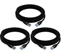 Mygatti Câble USB 3.0 5 Gbps(5 mètres),haute vitesse USB A mâle vers A mâle,nylon tressé,câble de connexion USB compatible avec imprimante,appareil photo, disque dur externe et plus (Lot de 3)