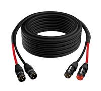 Mygatti Câbles serpent XLR à 2 canaux de 3 m, câble de microphone XLR mâle vers femelle avec code couleur, pour enregistrement, studios, live, mixeurs, systèmes IEM et micro