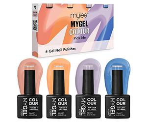 MyGel by MYLEE Pick Me Vernis à Ongles Gel Set 4x10ml UV/LED Nail Art Manucure Pédicure pour Usage Professionnel et Domestique - Longue durée et facile à utiliser