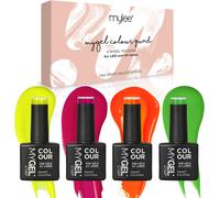 Mygel By One In A Melon Vernis À Ongles Gel Set 4x10ml Uv/Led Nail Art Manucure Pédicure Pour Usage Professionnel Et Domestique - Longue Durée Et Facile À Utiliser