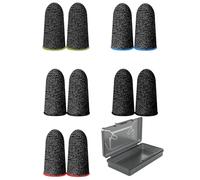 MYGLOAR 10PCS doigtiers de Jeu, doigtiers de Jeu Mobiles, protège-Pouces Respirants, protège-Doigts, Manchons Anti-Transpiration,doigtiers Extra Confortables et Stables avec 1 boîte de Rangement Mate