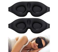 MYGLOAR 2Pcs masques de sommeil en soie pour dormir sur le côté,masque pour les yeux en soie de mûrier 100%naturelle, unisexe, masque de sommeil bloquant la lumière à 99%, bande élastique réglable
