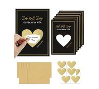 MYGLOAR 8PCS Les Coupons Peuvent être remplis avec des Autocollants à gratter - Cartes à gratter sur lesquelles on Peut écrire - Cadeaux pour Femmes, Cadeaux pour copines, Cadeaux d'anniversaire