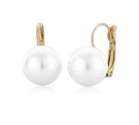 MYGLOAR Boucles d'oreilles pour femmes, créoles élégantes en coquillage et perles, style vintage, luxueux, rétro français, bijoux élégants pour tous les jours, accessoires, cadeaux.