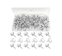 MYGLOAR Lot de 100 punaises transparentes avec tête de Punaise d'amour- Blanches - Avec boîte de rangement - Pour bricolage, cartes murales, bulletin, tableaux en liège,épingles Exécutives