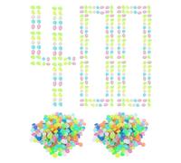 MYGLOAR Lot de 400 pierres lumineuses colorées, pierres décoratives, galets, pierres lumineuses de jardin, décoration de jardin, galets lumineux, petit jardin, aquarium, chambre d'enfant.