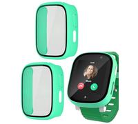 MYGLOAR Pack de 2 coques pour Xplora XGO 3/ Xplora Kidzi - Protection intégrale avec protecteur d'écran en verre trempé HD, coque de protection ultra-mince et résistante aux rayures Vert Clair