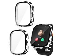 MYGLOAR Pack de 2 coques pour Xplora XGO 3/ Xplora Kidzi - Protection intégrale avec protecteur d'écran en verre trempé HD, coque de protection ultra-mince et résistante aux rayures - Grosse vache