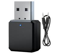 MYGLOAR Récepteur Bluetooth USB 5.1 pour voiture 2025 avec AUX 3,5 mm, interface USB Plug and Play, microphone intégré, double connexion pour voiture/PC/TV/haut-parleurs filaires