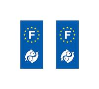 Mygoodprice 2 Sticker Plaque immatriculation Poisson adhésif Autocollant Auto