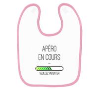 Mygoodprice Bavoir bébé imprimé apéro en cours Rose