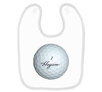 Mygoodprice Bavoir bébé imprimé balle de golf Blanc