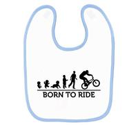 Mygoodprice Bavoir bébé imprimé bébé évolution bmx texte Bleu