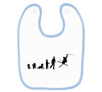 Mygoodprice Bavoir bébé imprimé bébé évolution ski Bleu