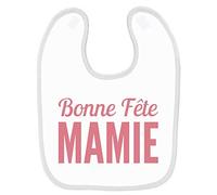 Mygoodprice Bavoir bébé imprimé bonne fête mamie rouge Blanc