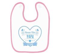 Mygoodprice Bavoir bébé imprimé bonne fête papa coeur bleu Rose