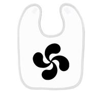 Mygoodprice Bavoir bébé imprimé croix basque Blanc