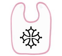 Mygoodprice Bavoir bébé imprimé croix occitane Rose