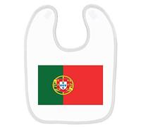 Mygoodprice Bavoir bébé imprimé drapeau Portugal Blanc