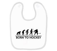 Mygoodprice Bavoir bébé imprimé évolution hockey 2 Blanc