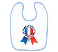 Mygoodprice Bavoir bébé imprimé France drapeau devise Bleu